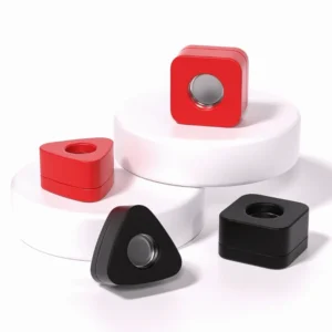 black and red DAB jars