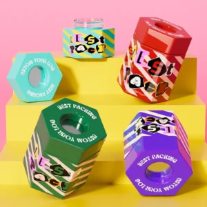 hexagon shape pop vac weed jar (2)