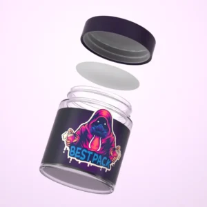 painting weed stash jars with open window