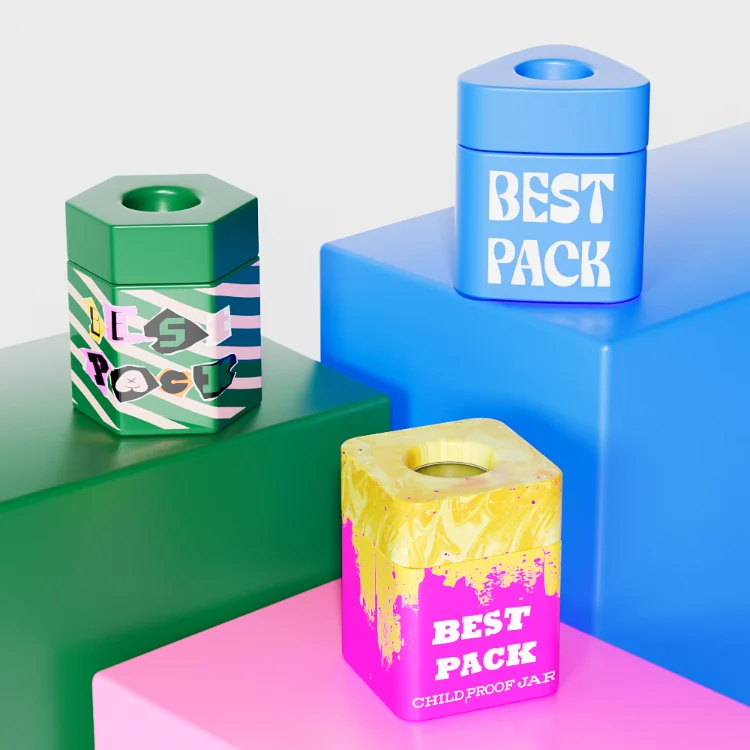 uv square triangle hexagon shape weed jars