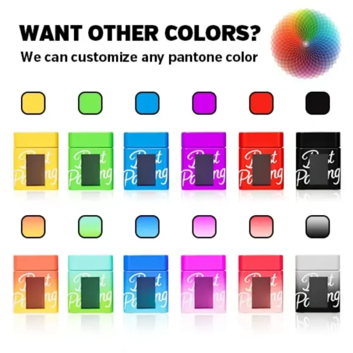 custom color square weed jars