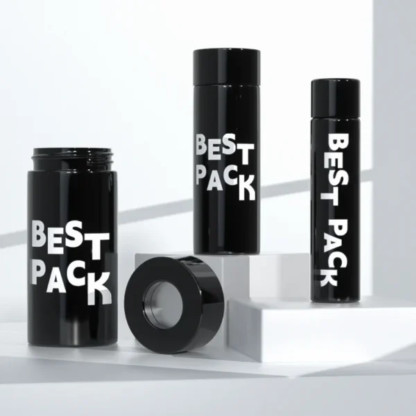 black pre roll tube with logo print