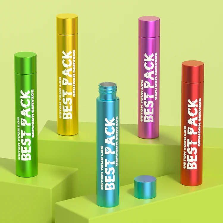 glass pre rolled tubes with reflection affect printing