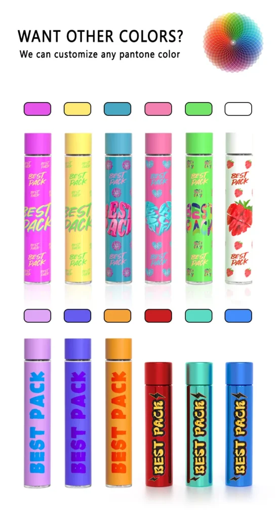 custom options for pet pre roll tubes