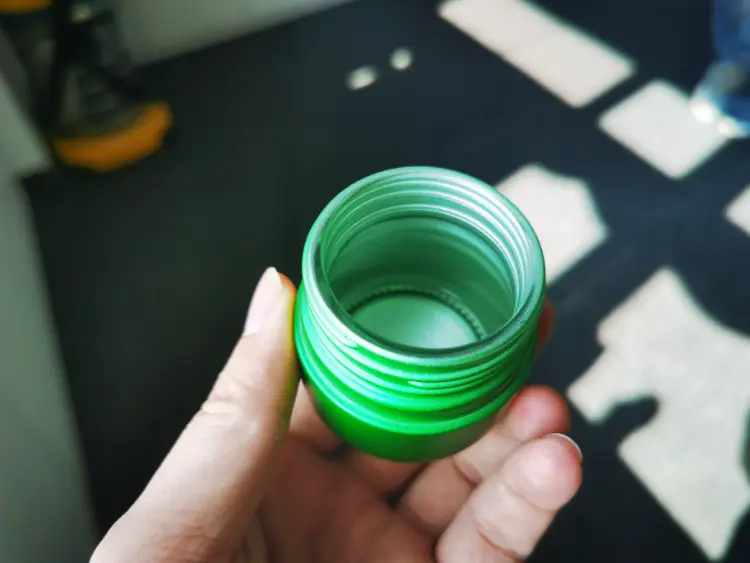 Spray coating glass weed jar