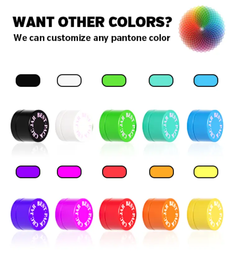 round shape weed jars color