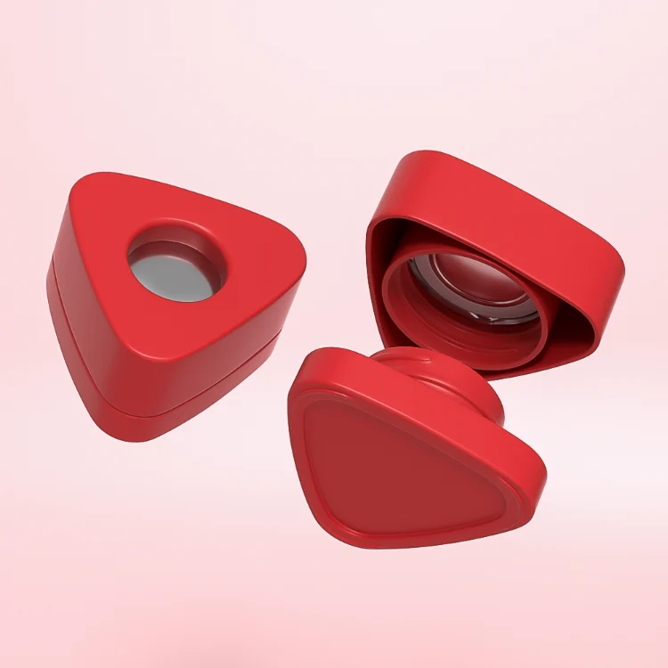 red color triangle pop vac concentrate jars