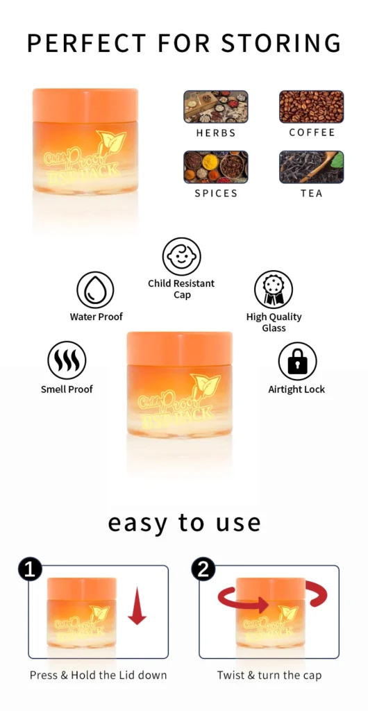 round glass weed jar properties