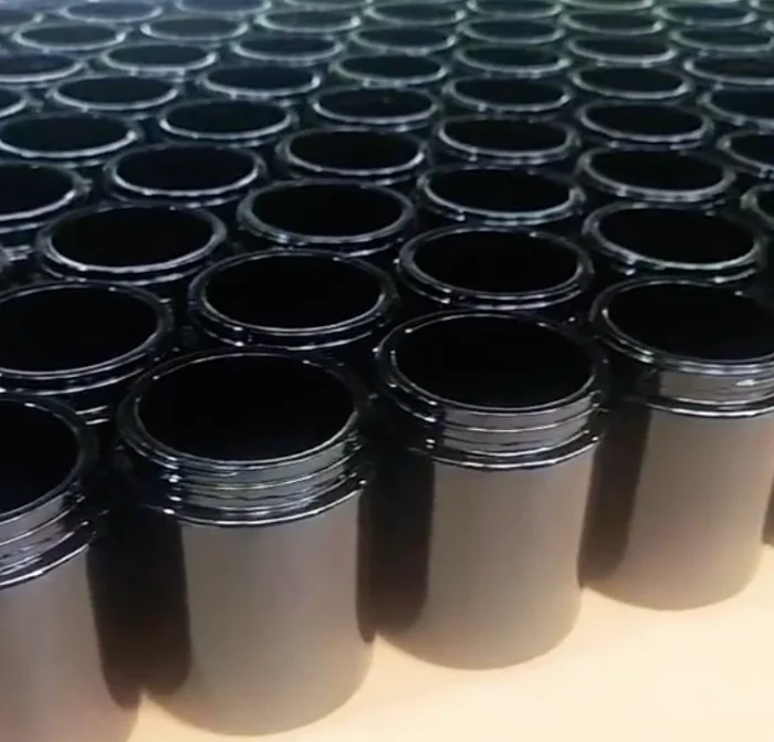 uv proof glass jar with black coating