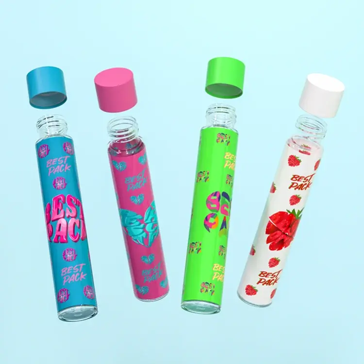 PET pre roll container with separate child-resistant cap