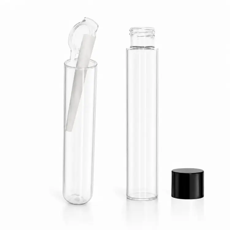 Custom plastic pre roll tubes in different lengths and colors