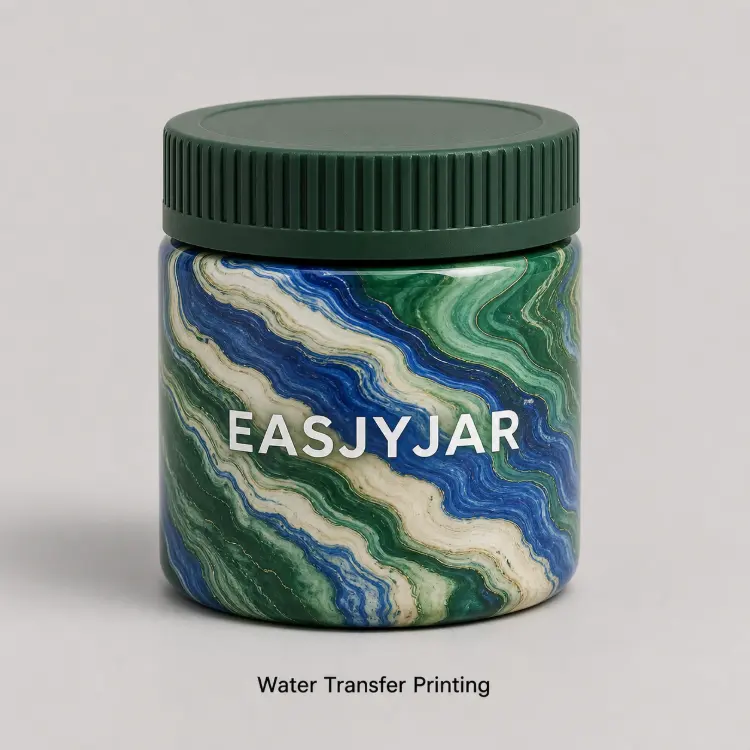 Water Transfer on a custom ceramic weed jar