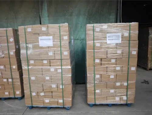 Packaging and securing before shipment.