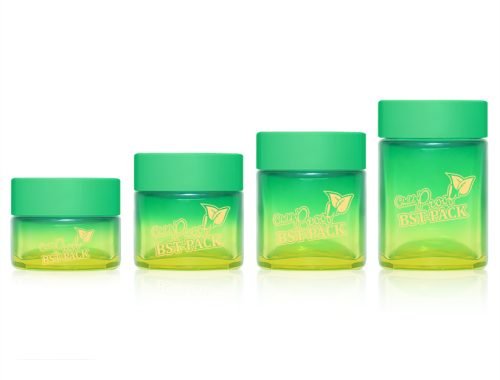 Square 2oz 3oz 4oz matte glass weed jars
