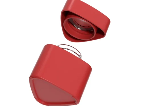 red triangle shape pop vac jar (6)