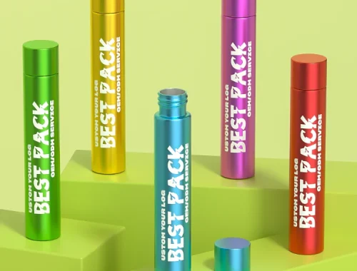 glass pre rolled tubes with reflection affect printing