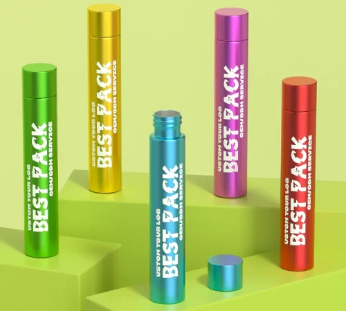 glass pre rolled tubes with reflection affect printing